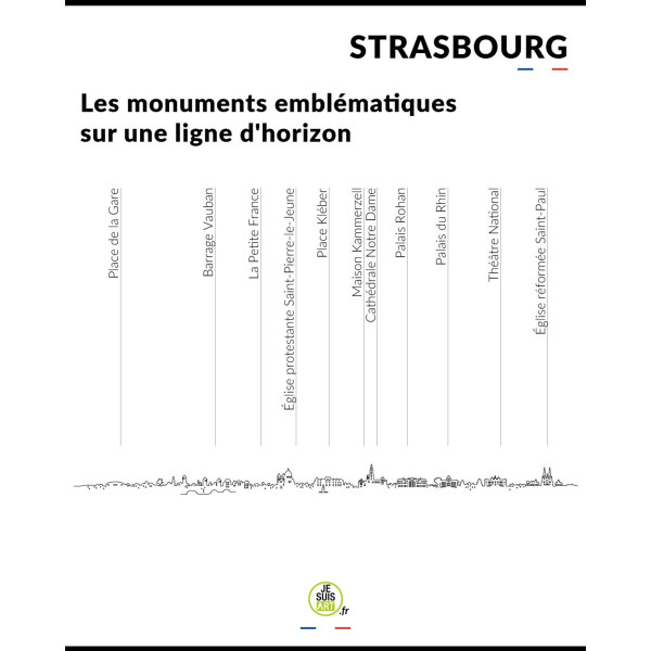 Horloge murale Strasbourg - Je Suis Art