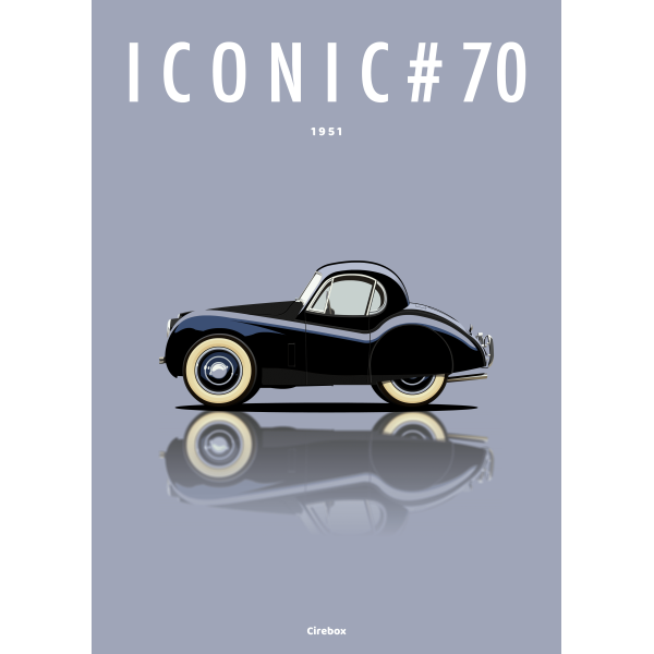 Affiche de la Jaguar XK120 - 1948 - Cirebox