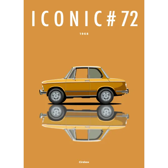 Affiche de la BMW 2002 - 1968 - Cirebox