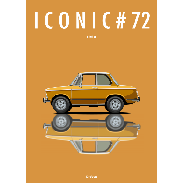 Affiche de la BMW 2002 - 1968 - Cirebox