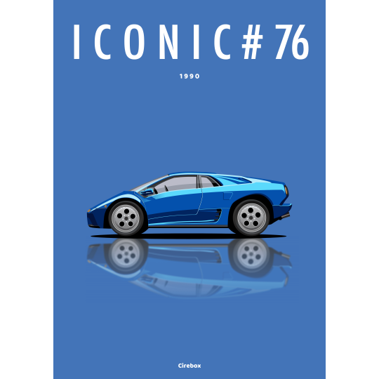 Affiche de la Lamborghini Diablo - 1990 - Cirebox