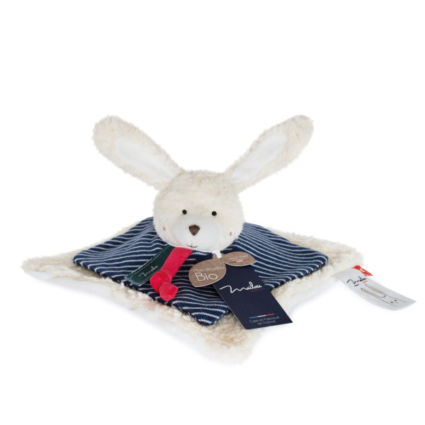Doudou plat lapin en coton bio - Maïlou