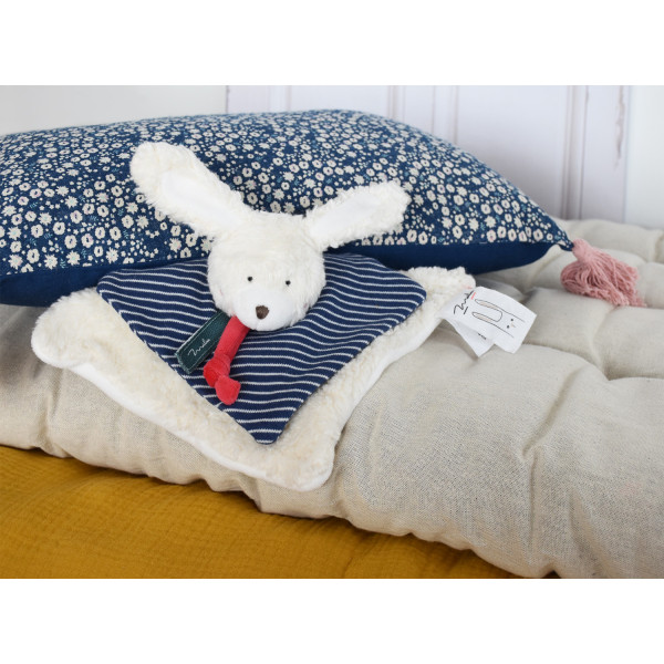 Doudou plat lapin en coton bio - Maïlou