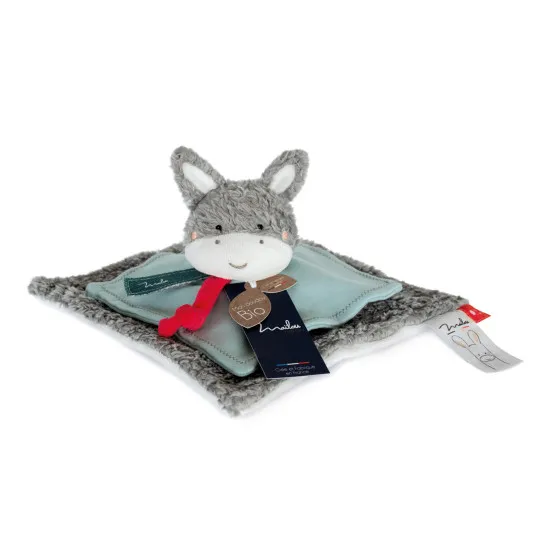 Doudou plat âne en coton bio - Maïlou