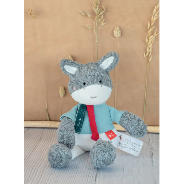 Peluche âne en coton bio - Maïlou