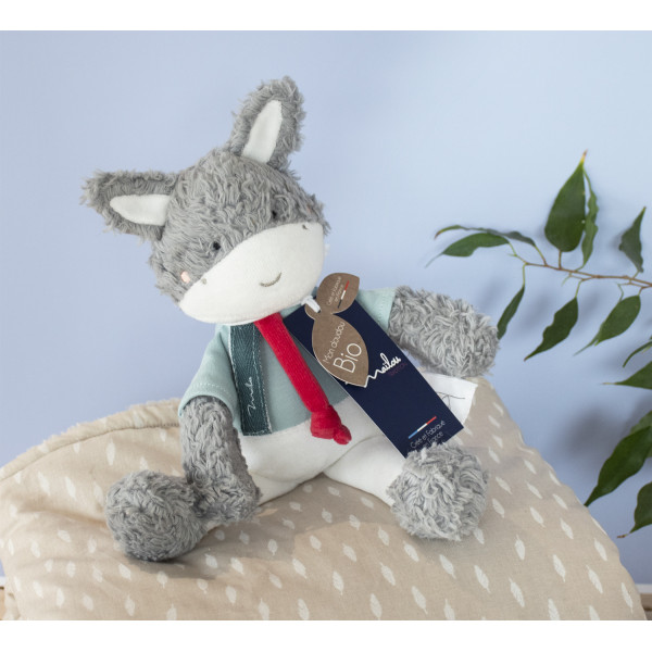 Peluche âne en coton bio - Maïlou