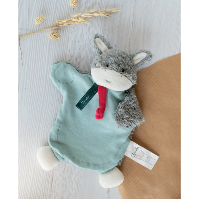 DOUDOU ET COMPAGNIE - Marionnette Doudou Peluche Chien - 28 cm - Rose - Collection Toopi - Idée Cadeau Naissance - Jouet Éducatif Interactif Amusant - Garantie Doudou Perdu - DC3083