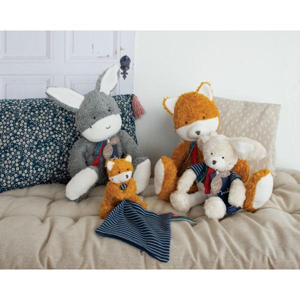 Peluche renard coton bio avec doudou - Maïlou
