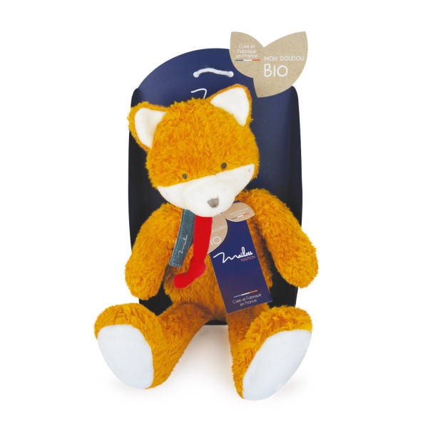 Doudou pantin renard en coton bio - Maïlou