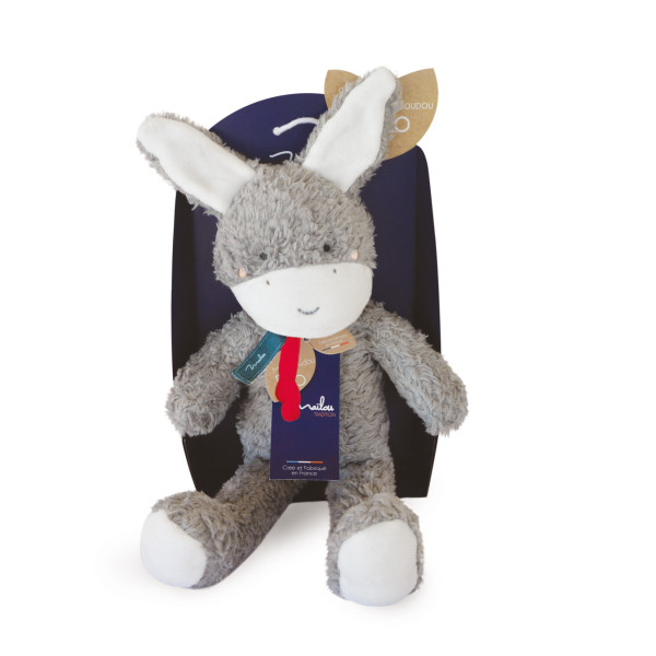 Doudou pantin âne en coton bio - Maïlou