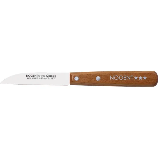 Couteau d'office NOGENT 3 ETOILES lame 8cm manche cerisier des bois