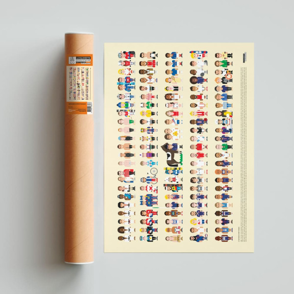 Affiche Les sportifs Français - La Majorette à Moustache