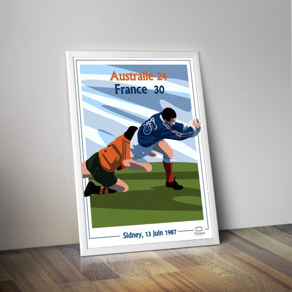 Affiche CHISTERA France Australie 1987 50x70cm