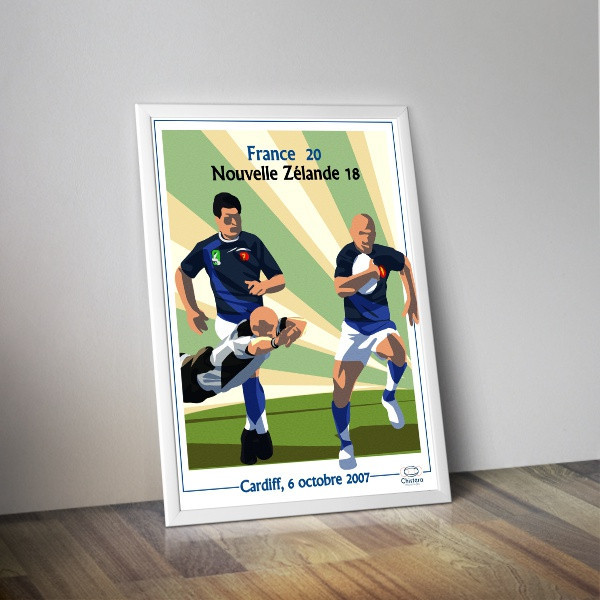 Affiche CHISTERA France Nouvelle-Zélande 2007 50x70cm