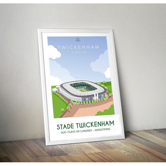 Affiche CHISTERA du Twickenham Stadium de Londres 50x70cm