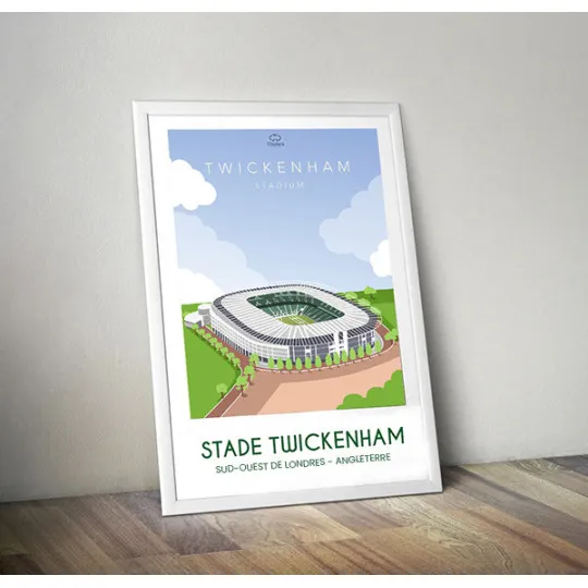 Affiche CHISTERA du Twickenham Stadium de Londres 50x70cm
