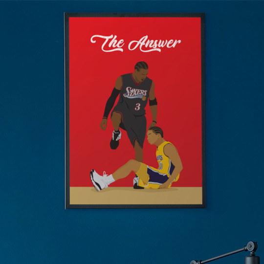 Affiche WALL OF FAME The Answer Allen Iverson format A3