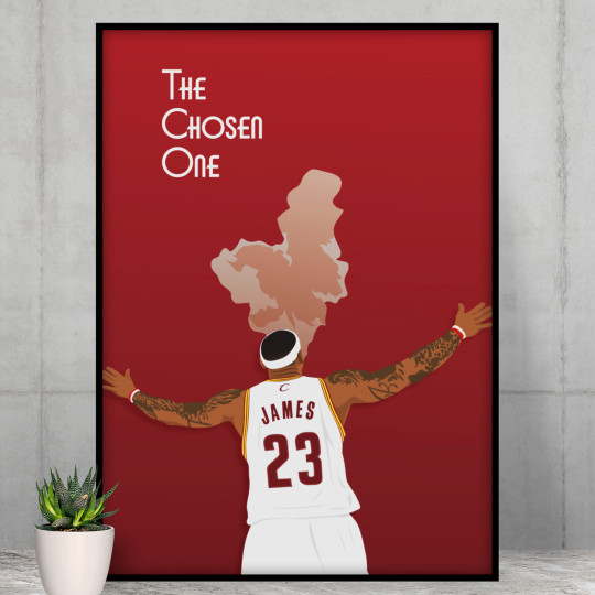 Affiche WALL OF FAME L'élu LeBron James format A3