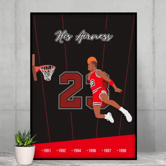Affiche WALL OF FAME Michael Jordan Sa Légèreté format A3