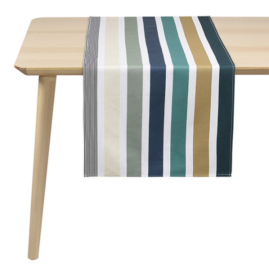 Jeté de table ARTIGA en coton Bio Garlin Ocean