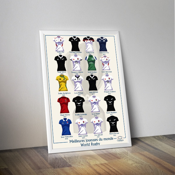 Affiche CHISTERA des meilleures joueuses du monde de Rugby 50x70cm