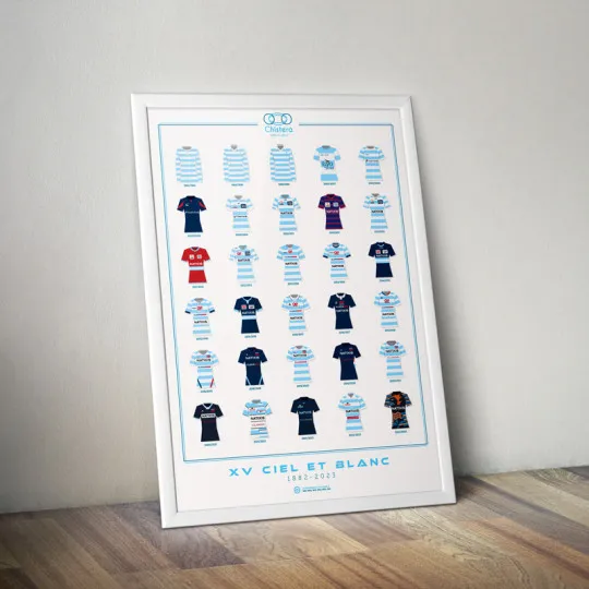Affiche CHISTERA Maillots Racing 92 50x70cm