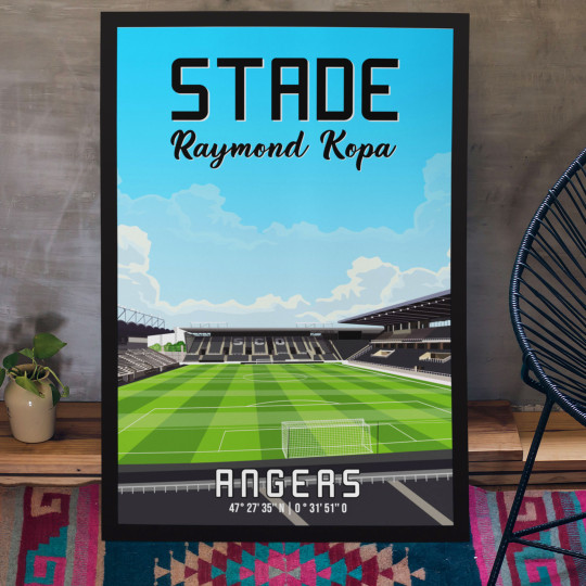 Affiche WALL OF FAME Stade Raymond Kopa Angers format A3