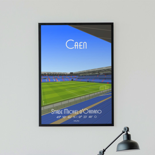 Affiche WALL OF FAME Stade Michel D'Ornano Caen format A3
