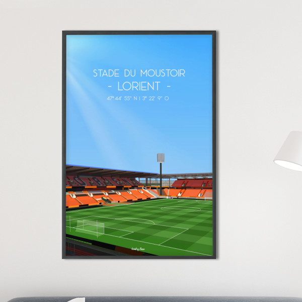 Affiche WALL OF FAME Stade du Moustoir Lorient format A3