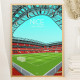 Affiche WALL OF FAME Stade de la Riviera Nice format A3