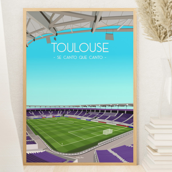 Affiche WALL OF FAME Stadium de Toulouse format A3
