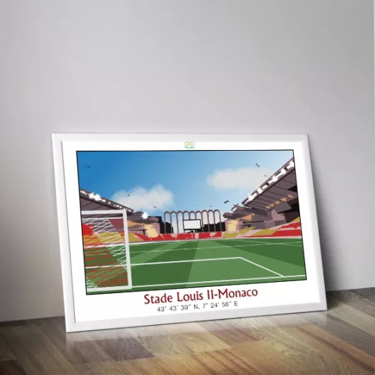 Affiche PANENKA du stade Louis II de Monaco 50x70 - 3 modèles