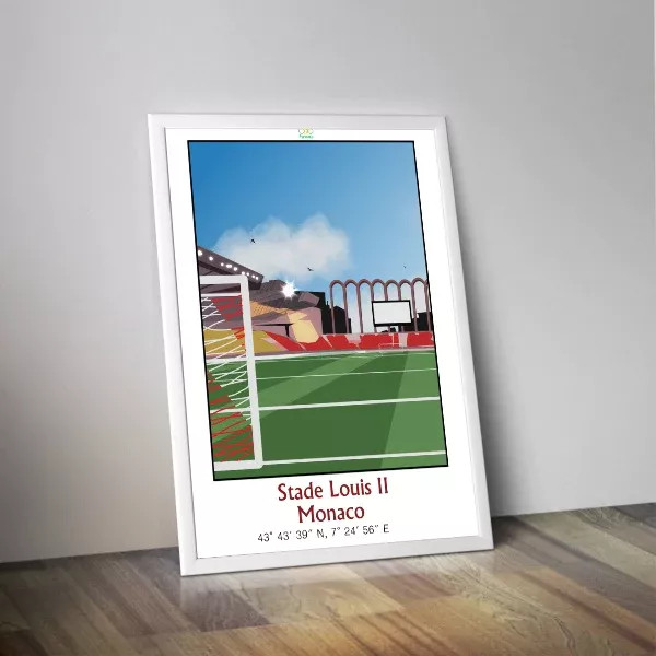 Affiche PANENKA du stade Louis II de Monaco 50x70 - 3 modèles