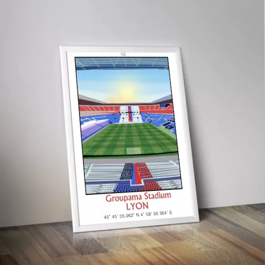 Affiche PANENKA du Groupama Stadium de Lyon 50x70cm