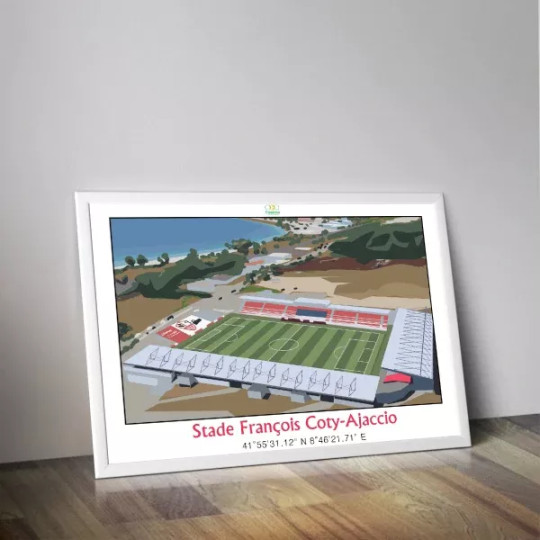 Affiche PANENKA du stade François Coty d'Ajaccio 50x70cm