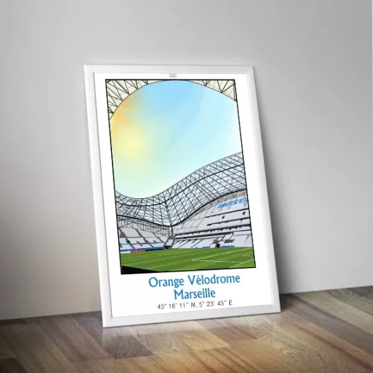Affiche PANENKA du stade Vélodrome de Marseille 50x70cm