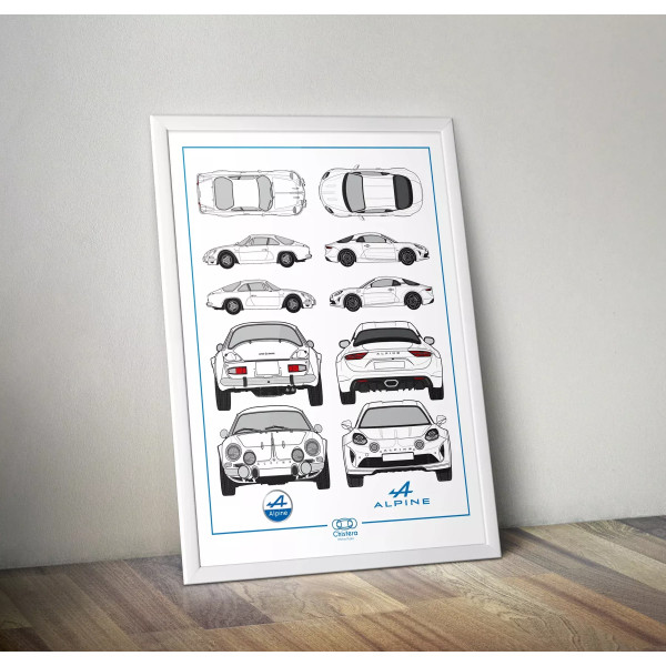 Affiche FORMULE-A Alpine A110 format 50x70cm - 2 modèles