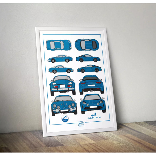 Affiche FORMULE-A Alpine A110 format 50x70cm - 2 modèles