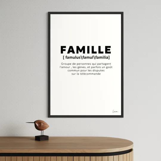 Affiche CHISTERA Définition Famille 50x70cm