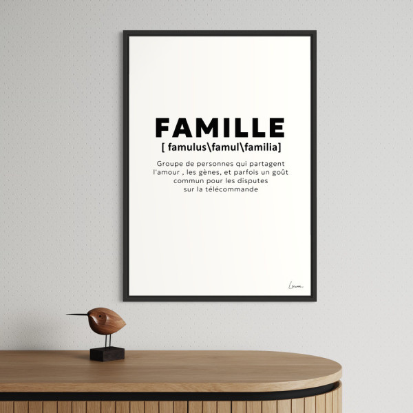 Affiche CHISTERA Définition Famille 50x70cm