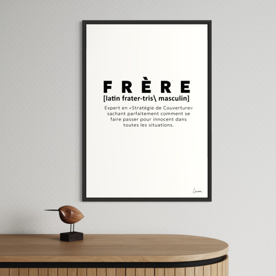 Affiche CHISTERA Définition Frère 50x70cm