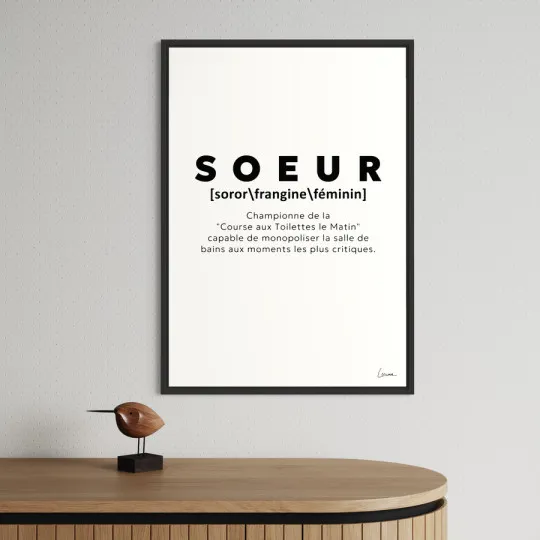 Affiche CHISTERA Définition Soeur 50x70cm