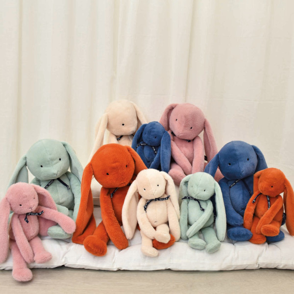 Peluche doudou MAILOU TRADITION lapin Méloé - 5 coloris 2 tailles