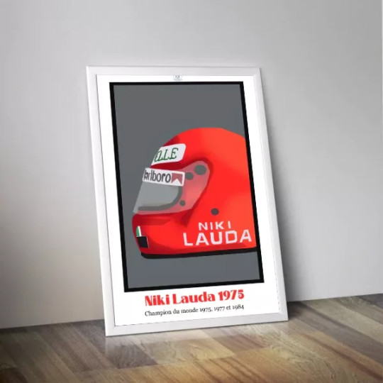 Affiche FORMULE-A Casque Niki Lauda format 50x70cm