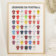 Affiche WALL OF FAME Légendes du Football format A3