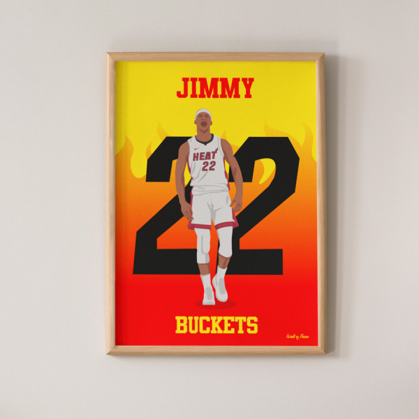 Affiche WALL OF FAME hommage Basket Jimmy Butler format A3