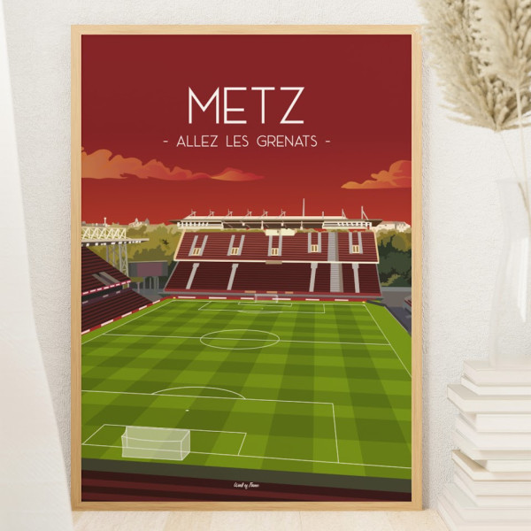 Affiche WALL OF FAME Stade du FC Metz format A3