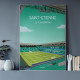 Affiche WALL OF FAME Stade du Chaudron de Saint-Etienne format A3