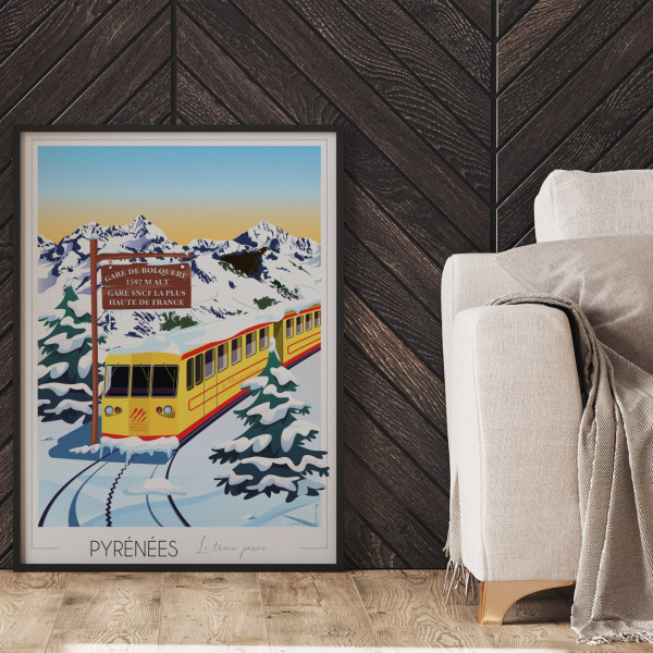 Affiche FOLIOVE de Bolquère Le Train Jaune - 3 tailles