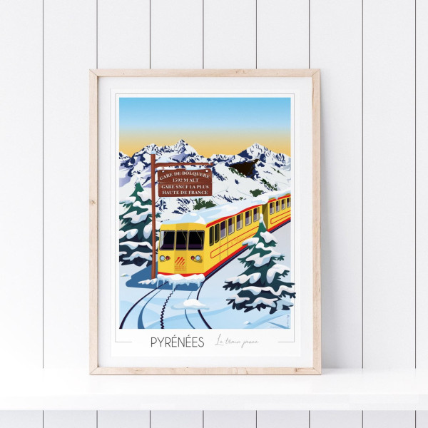 Affiche FOLIOVE de Bolquère Le Train Jaune - 3 tailles